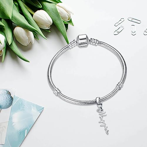 CharmSStory Personalized Gifts Custom Name Plate Initial Charms for Bracelets Compatible with Pandora Bracelets for Womens3