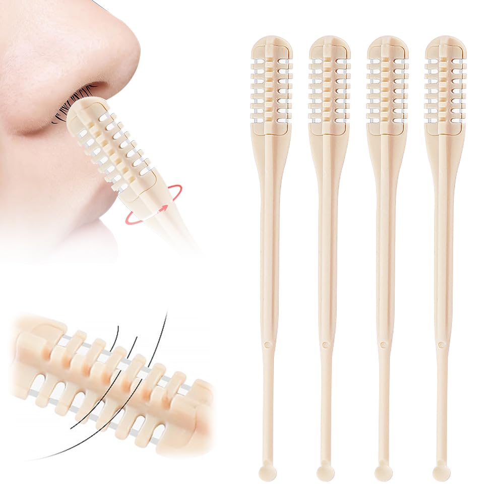2-in-1 Nasal Hair Cutter 2025 New Double Head Nostril Hair Remover Tool Portable Manual Nose Hair Trimmer 360