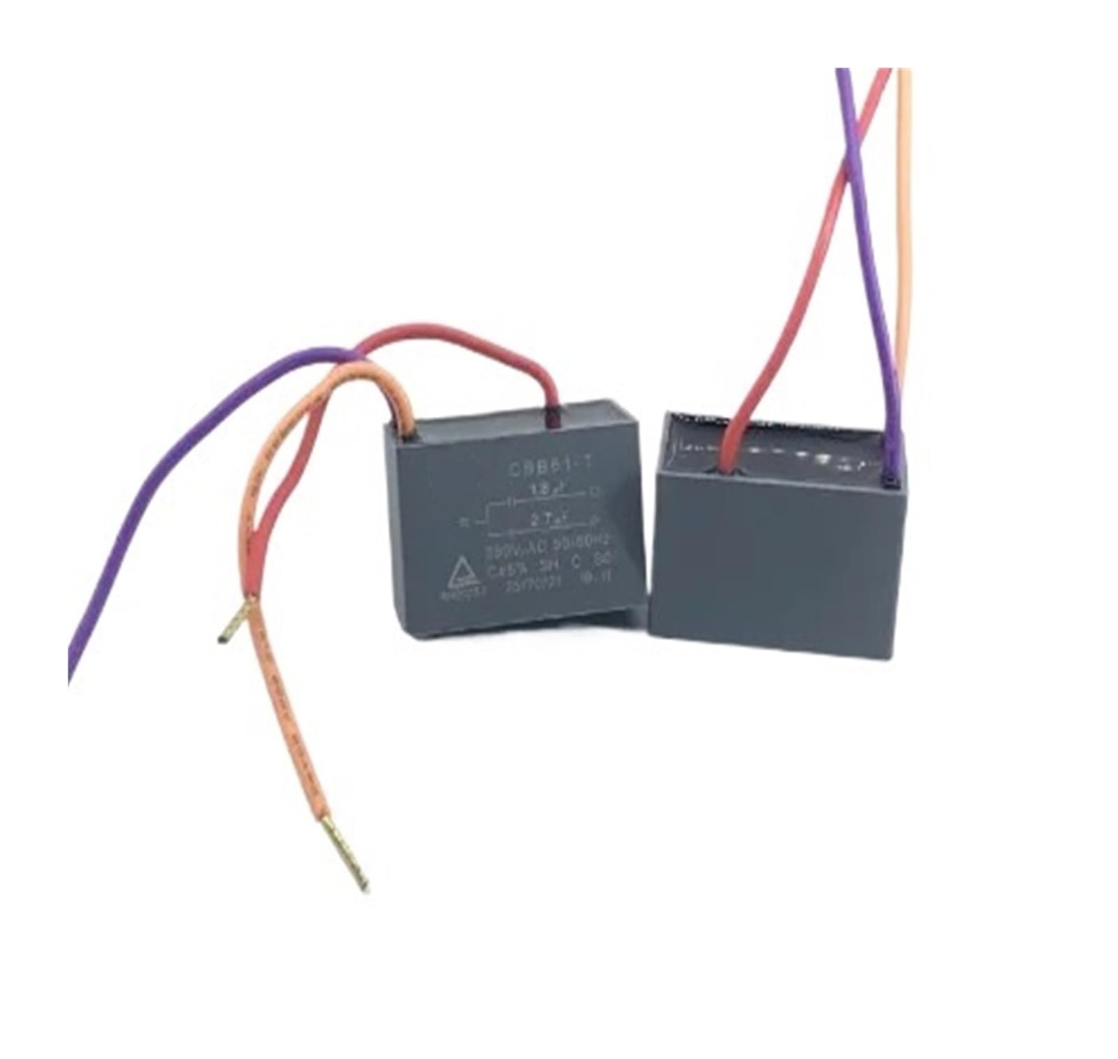 LEOTNNDQ 1pcs CBB61 280V 1.6/2.3UF 3wires capacitor