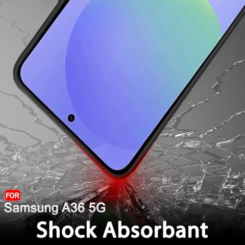 Image of TheGiftKart Sleek Back Cover Case for Samsung Galaxy A36 5G | Slim Fit Protective Design | Ultra Matte Finish | Camera Protection Bump | Soft Silicon Back Cover Case for Samsung A36 (Silicone, Black) | Slim Fit