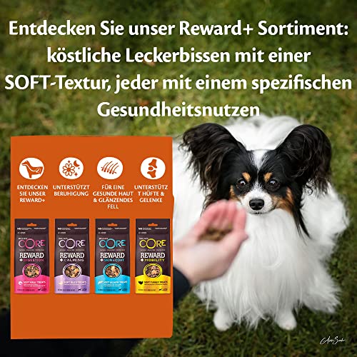 Wellness CORE Reward+ Beruhigung 170g, Ente & Kamille – sanfte Hundeleckerli für alle Hunderassen, getreidefrei, natürlich, hypoallergen, proteinreich, hoher Fleischanteil, beruhigende Unterstützung