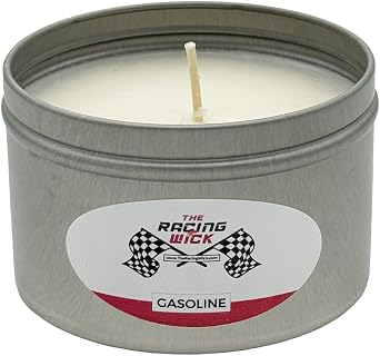 Gasoline Scented Candle - The Racing Wick - 8oz Tin Can