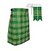 Traditional Irish Tartan Plaid Kilt FREE Flashes & Kilt Pin (Belly Button Measurements 36)