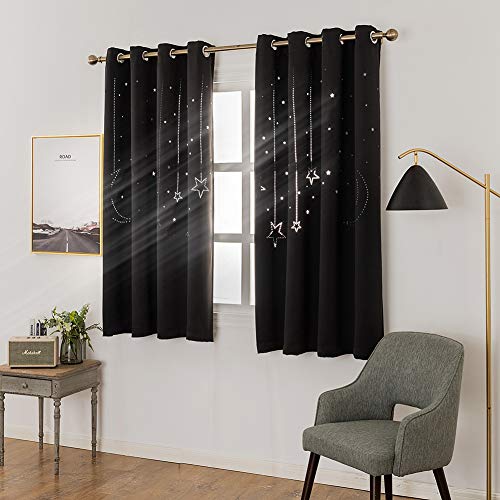 MANGATA CASA cortinas opacas 2 paneles con ojales para recámara, cortinas oscuras para ventana para sala de estar
