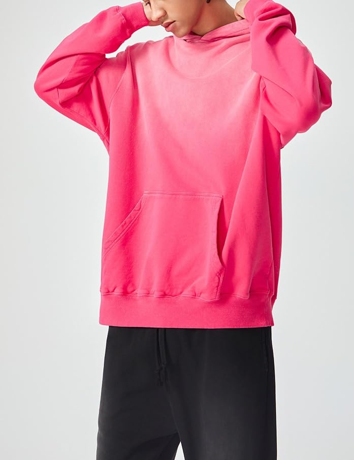 Womens Mens Acid Wash Hoodie Oversized Heavyweight Fleece Hoodies Gradient Vintage Sweatshirt Couple Top3