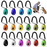 GBKDQQ 16 Stück Hunde Clicker,Training Profi Clicker mit Handschlaufe, Klicker mit Großem Knopf für Hund, Katze, Pferd, Hundeerziehung und Hundetraining