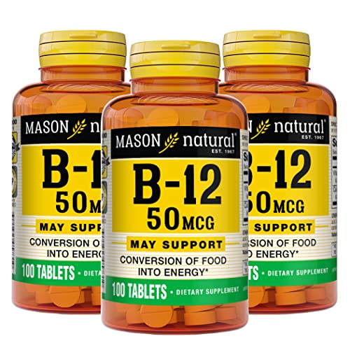 MASON NATURAL Vitamin B12 50 mcg with Calcium 300 Day Supply