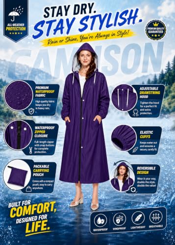 Image of Womens Eloura Waterproof Raincoat for Women