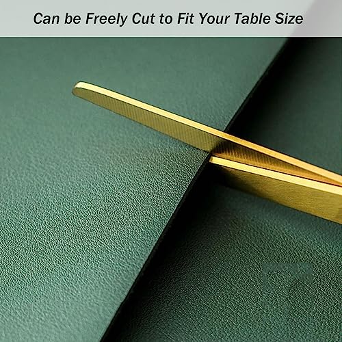 Nappe pour table basse et salle à manger en cuir orange anti-tache