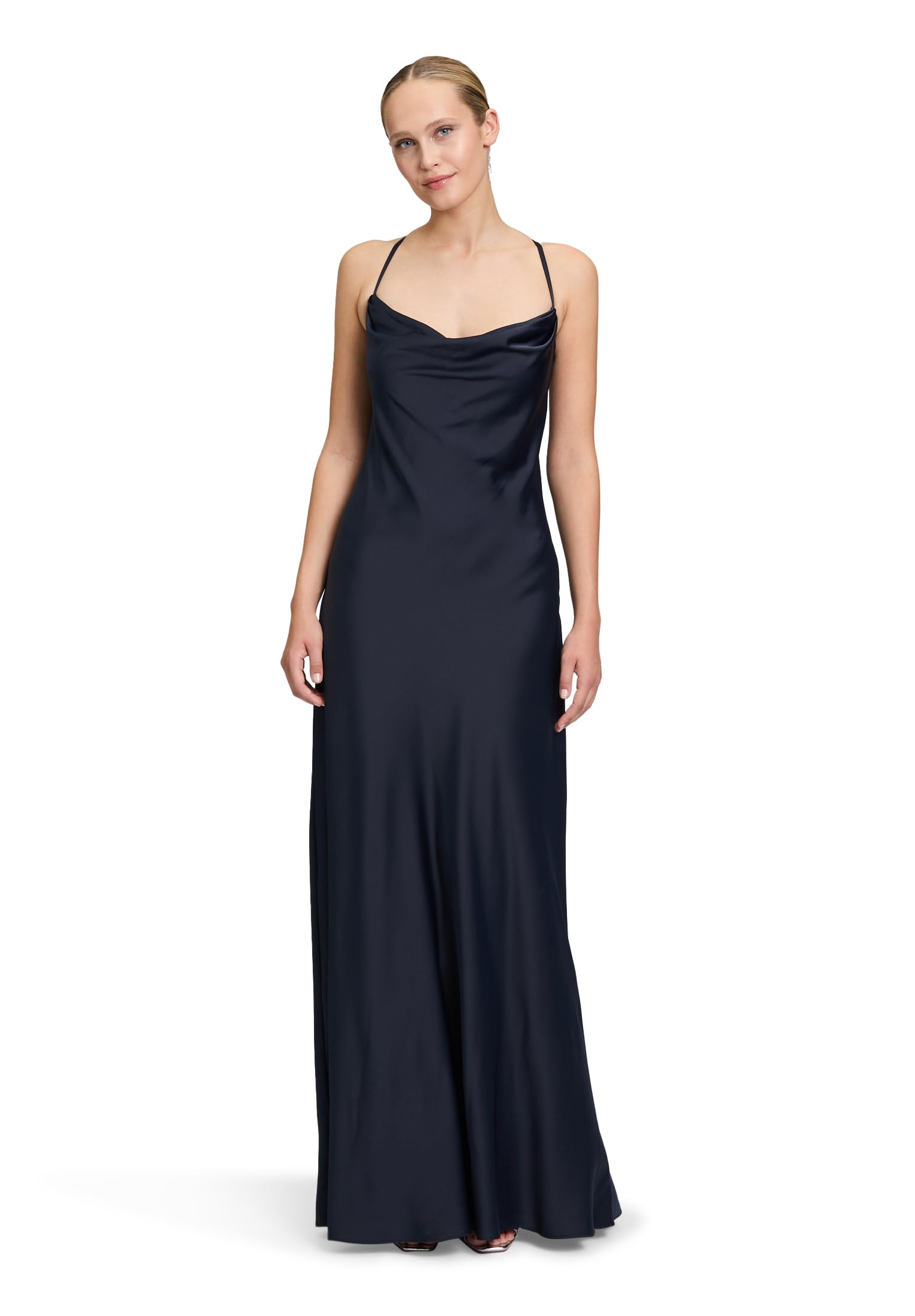 Vera Mont Damen Abendkleid mit Wasserfallausschnitt