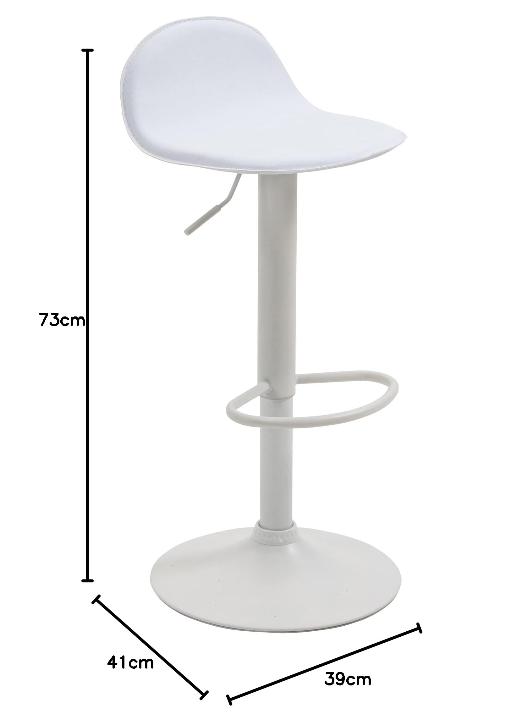 CLP 2er Set Barhocker Nova I Kunstleder-Bezug I Hö Produktbild-Vorschau 6