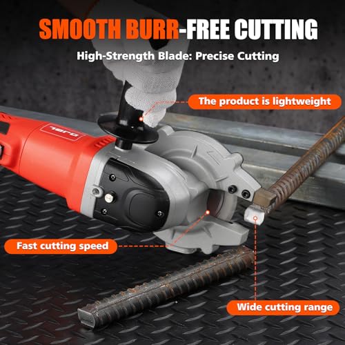 Image of DJBL Electric Rebar Cutter,2100W Powerful Cutting Edge Saw with 110mm Blade | Handheld Cold Cut Crushless Motor Fast Cutting for Multi-material Max Cutting Size 30mm