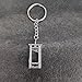 Dtexhif Gothic Silver Guillotine Keychain for Women Men Clip Car Keychain Alloy Key Ring (Silver)