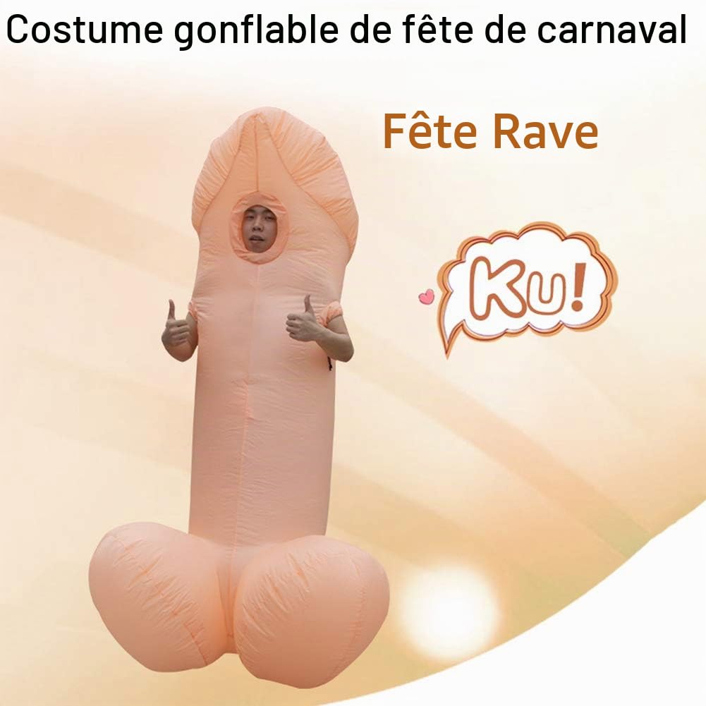 Costume de Poupée Gonflable d'halloween Amusant et Unique, Convient de 160 à 195 Cm, pour Les Fêtes Costumées et Les événements (1)