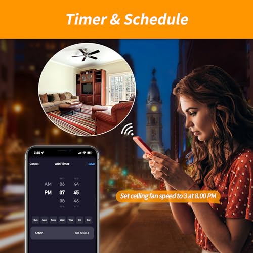 Image of Universal Smart WiFi Ceiling Fan Remote Control Kit, Compatible with Alexa, Google Assistant and Smart Life App, No Hub Required 53T KIT WiFi DIMMER