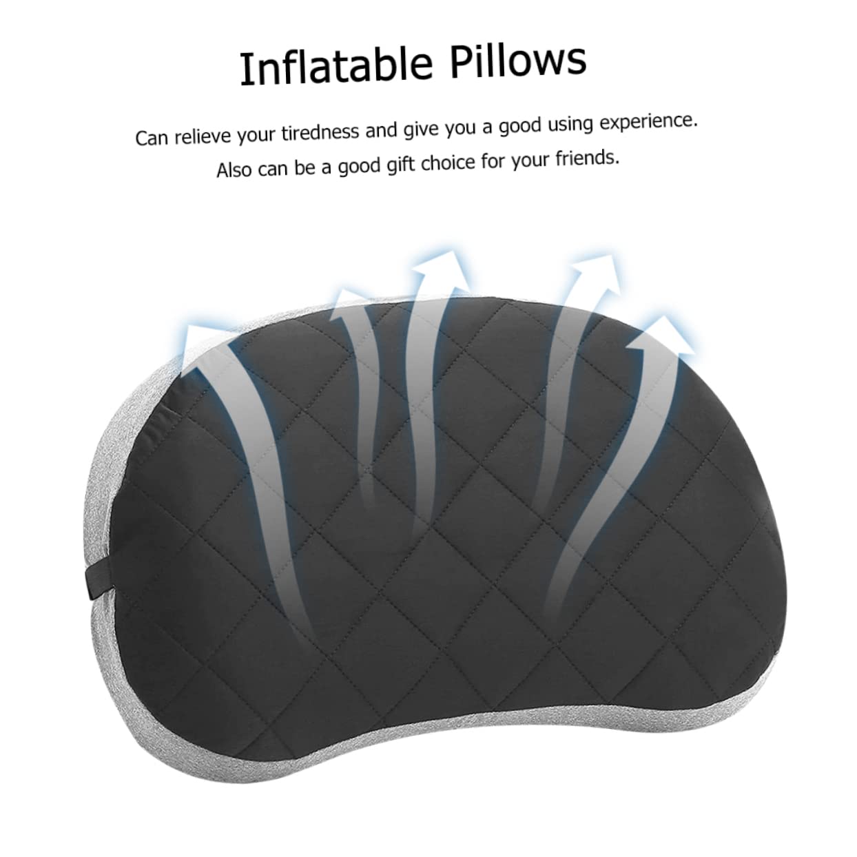 Alipis Cojín Inflable Exterior Almohada Gruesa para Acampar Cojín De Viaje Almohadas para Descansar
