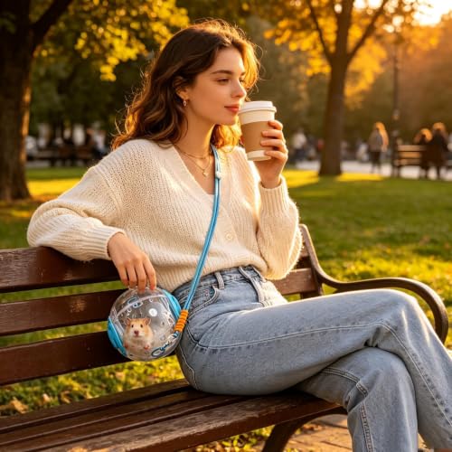 Accesorios para hámster con bola transparente apta para hurones y gerbos pequeños 4