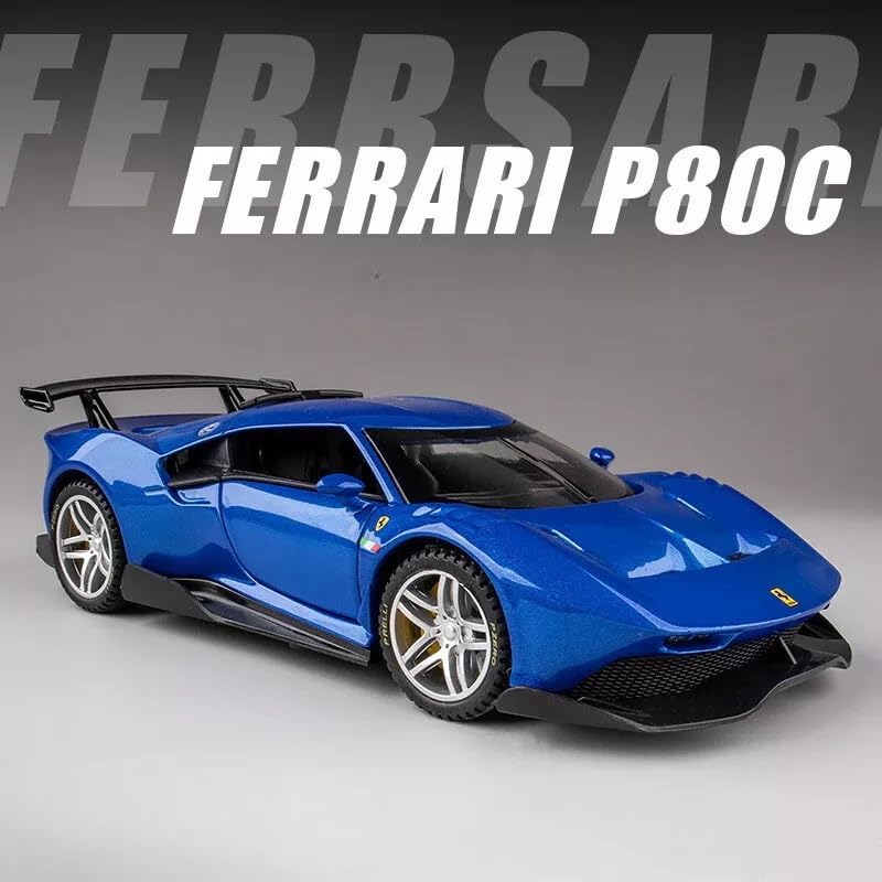 Image of VARIYA ENTERPRISE Exclusive Alloy Metal Pull Back Die-Cast Car Diecast Metal Pullback Toy Car with Openable 6 Doors,Light Music Boys Gifts Toys (1:32 Ferrari P80C - Multicolor)