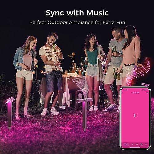 Xmcosy+ Low Voltage Landscape Lights, 4 Pack Landscape Lighting With Smart App & Alexa Voice Control, Warm White & Rgb Color, 12V 8W Waterproof Outdoor Pathway Lights For Yard Garden Lawn Walkway #TOP6