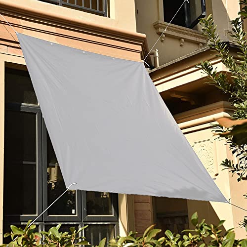Voile d'ombrage imperméable gris clair 1,8x5m pour jardin - 2