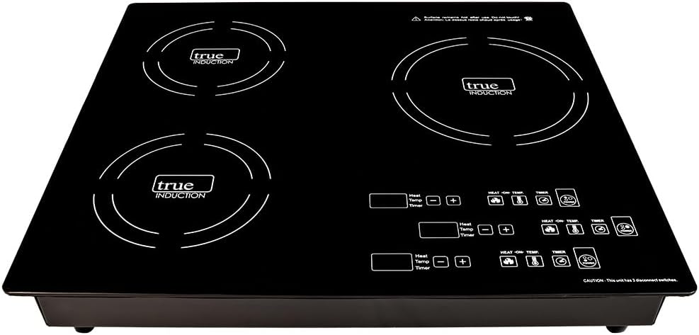 - TI-3B 24 inch Built-In 3 Burner Induction Glass-Ceramic Cooktop, 3300W, UL858 Certified