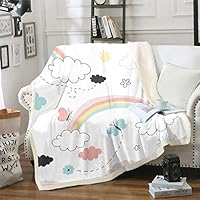 Coperta In Pile Sherpa Loussiesd Con Animali Del Cartone Animato - Morbida E Ultra Soffice Per Divano E Letto, 150x150 Cm
