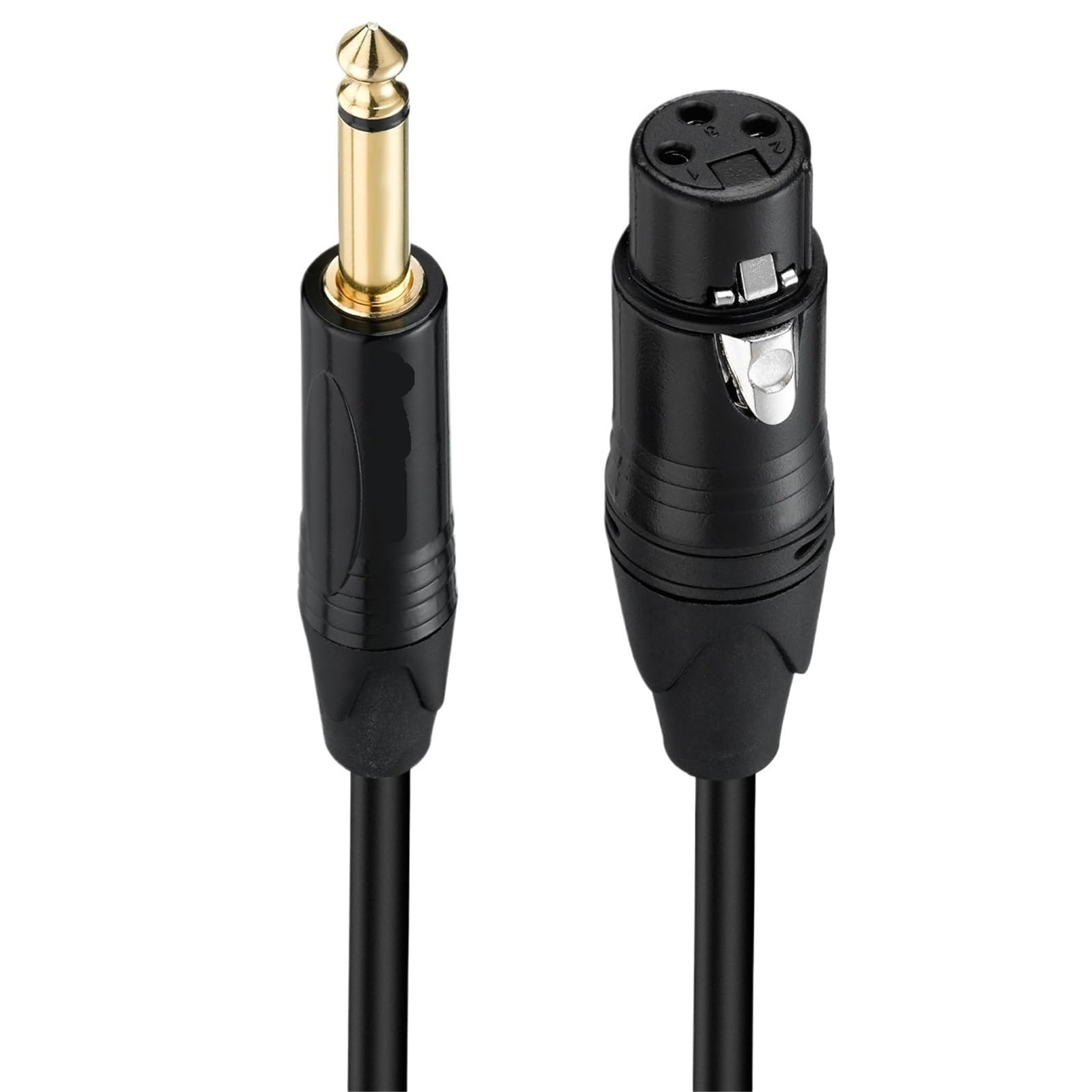 Kabel mikrofonowy 1/4 '' 6,35 mm TS męski na XLR żeński ekranowany pleciony kabel mikrofonowy 1,8 m 3 m 5 m 10 m (3 metry)