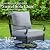 Sophia & William Patio Furniture Set with Fire Pit Table, 4 PCS Metal Outdoor Conversation Set with Fire Pit Table, 2 Swivel Chairs,3-Seater Couch for Outdoor Seating, Backyard, Porch(Grey)