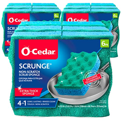O-Cedar Multi-Use Scrunge Scrub Sponge 6 Count (Pack Of 3) #TOP24