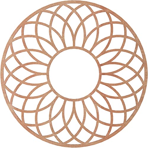 Image of Ekena Millwork 30 inchOD x 10 1 /4 inchID x 3 /8 inchT Cannes Wood Fretwork Pierced Ceiling Medallion, Cherry