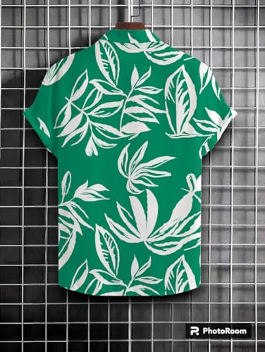 Image of Men's Striped Slim Fit Half Sleeves Stratchable Printed Shirt