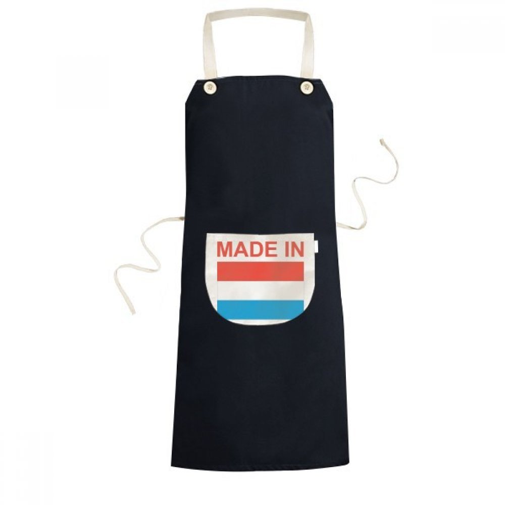 Tablier Luxembourg noir 70cm idée cadeau originale pour passionnés de cuisine