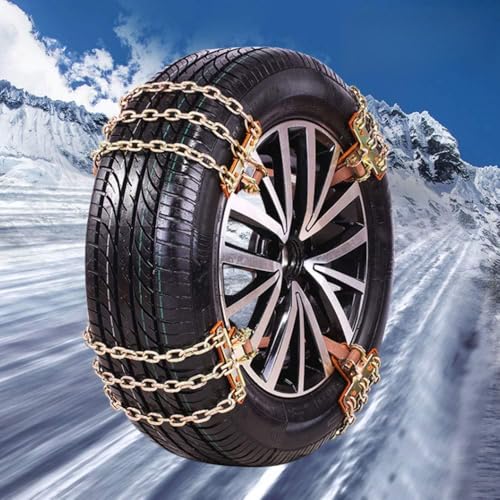ShuYu 【New 2020】 Snow Chains, 8 Pcs Snow tire Chains, Adjustable Lock Tire Chains for SUV,Truck,RV Anti-Skid Chains Heavy Duty Suitable for Tire Width 8.5"-12.4"(215mm-315mm) for Ice/Snow/Mud Road