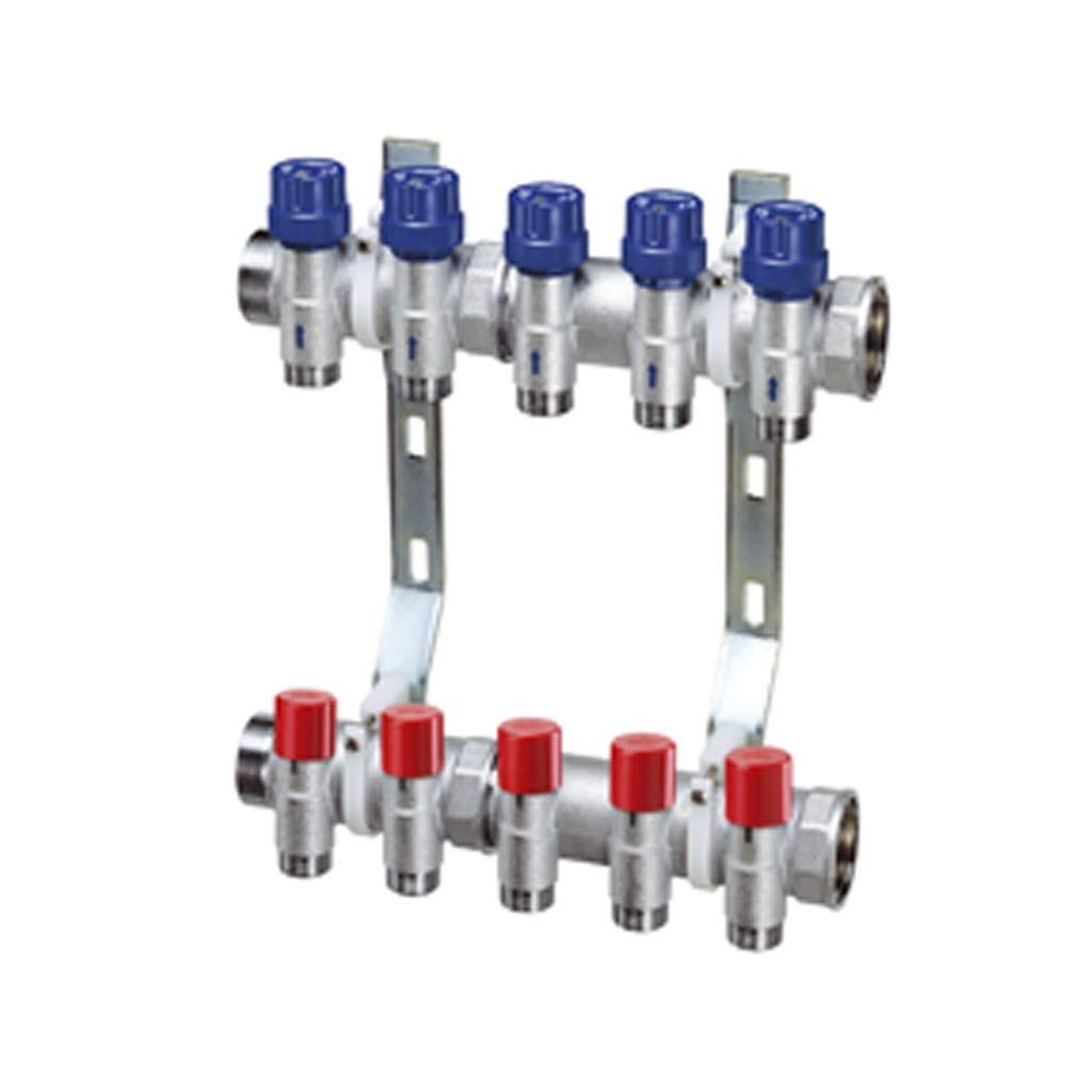 Collettore 6 Vie Termoelettrico M-f 1" Premontato Con Detentore 3929 Far