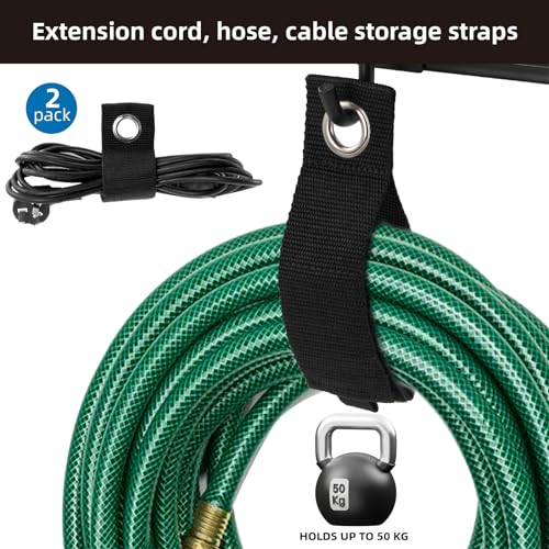 Sinoer Garagen-Werkzeug-Management-Wandregal, Garagen-Wand-Management-Aufbewahrungsregal mit 12 Haken, Kleiderbügel für Skiausrüstung, Gartenwerkzeug, Stuhl, Besen, Mopp, Rechen, Gartengeräte