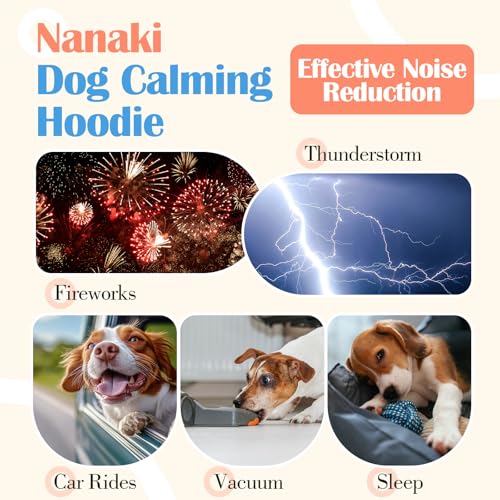 Image of Nanaki Soft Dog Ear Covers For Blow Drying Grooming-Quiet Dog Noise Cancelling Ear Muffs Protection For Sound Thunderstorm,Fireworks,No Shake Head Wrap Hematoma Anti-Scratching,Snood Protector Blue,XL
