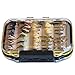 Outdoor Planet Double Side Waterproof Pocketed Fly Box + Assorted Trout Fly Fishing Lure Pack of 48 Fly Lure