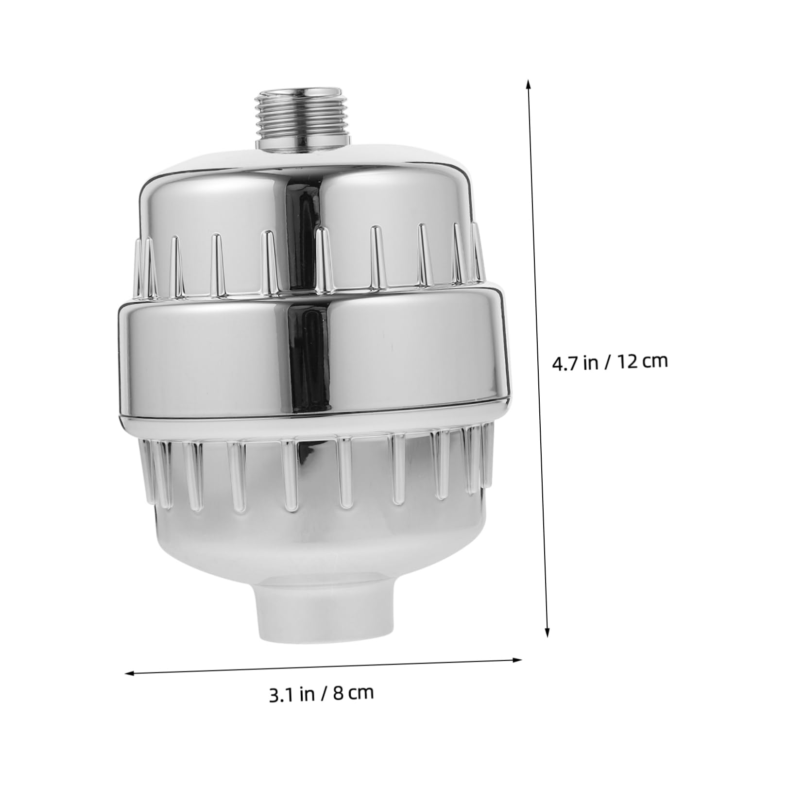GLEAVI Filtro de Agua pulverizado Superior presurizado Duro Boquilla Cabeza de Ducha filtrada Cabezal de Ducha Filtro de Agua Dura para Ducha filtros de Agua de Ducha Abdominales Plata