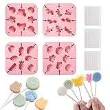 【Fácil de Desmoldar】Nuestro molde para piruletas es extremadamente flexible y el caramelo se puede sacar fácilmente una vez que se completa la producción. Después de la limpieza, la bandeja se puede plegar en un espacio de almacenamiento sin dañarla.