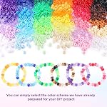 Funtopia 3400 Pcs en vrac de perles de poney colorées, 36 Couleurs perles Kandi pour la fabrication de bracelets et de bijoux, perles de cheveux arc-en-ciel pour tresses, DIY Artisanat, Chaînes clés et Décorations d'ornement