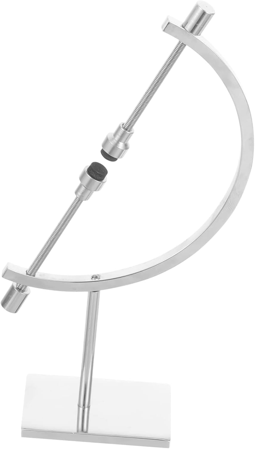 PRETYZOOM 3pcs Sturdy Stainless Steel Crystal Ball Display Stand Holder for Craft Fairs