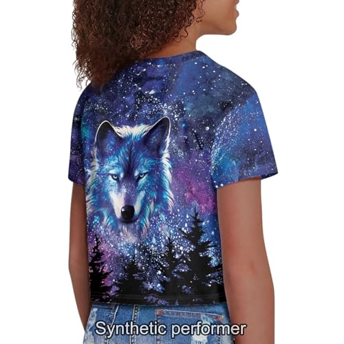 Image of 4th of July Shirt for Girls 7-8 Years US Flag Crop Tops Kids Outfit Independent Day Graphic Tee-