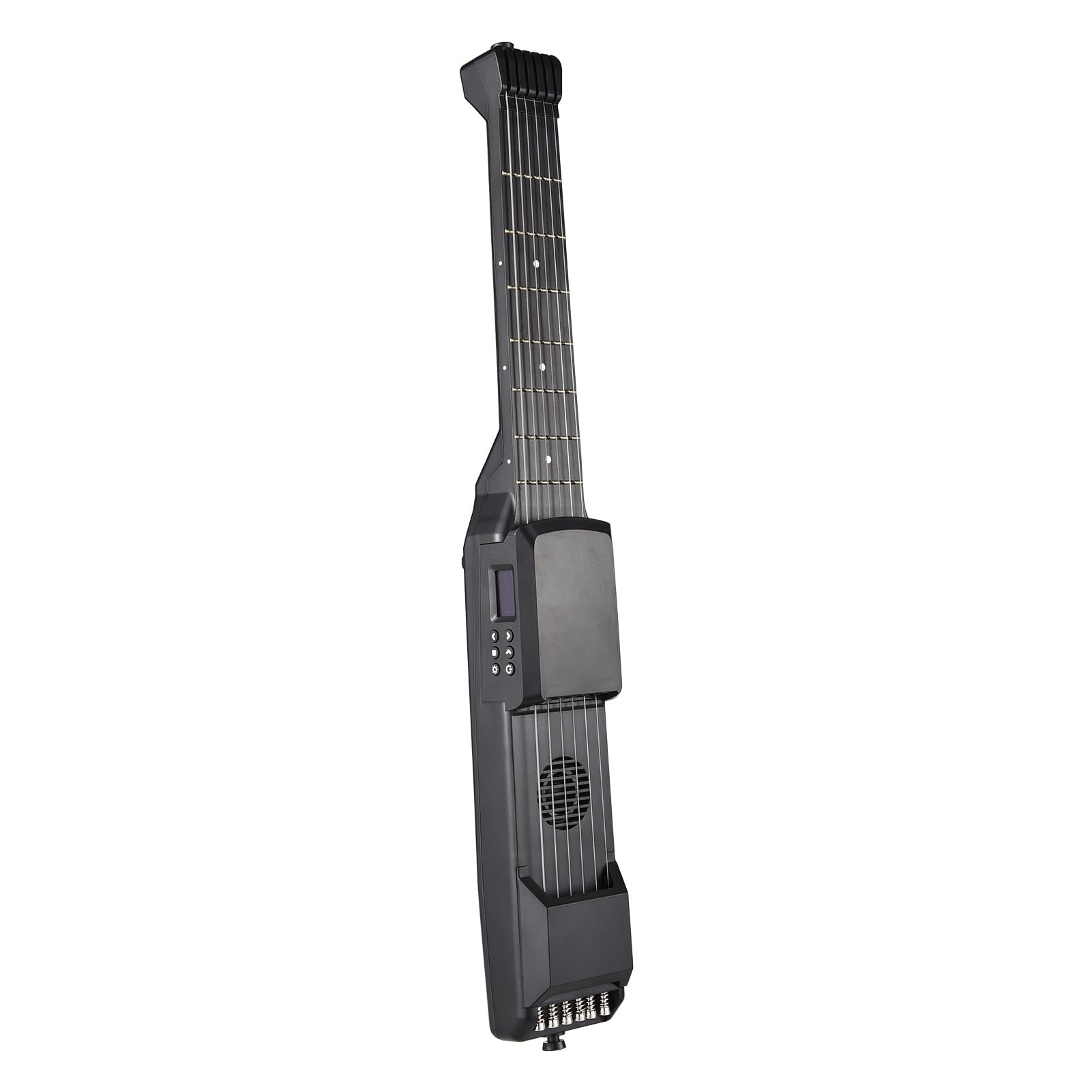 Walfront Chitarra da Viaggio, Chitarra Elettrica Intelligente con 7 Tasti, Accordatore Digitale e Metronomo per Musica Portatile in Movimento