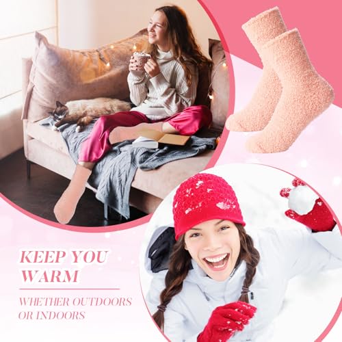 Image of Handepo 60 Pairs Women Fuzzy Socks Bulk