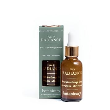 No. 7 RADIANCE - Rose Glow Omega Drops - Korean Skin Care Face Moisturizer with Vitamin E Oil - Jojoba Oil Organic & Rosehip Oil Formula - Squalane Oil & Vitamin E Oil for Skin