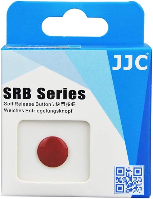 JJC SRB-B10DR Brass Soft Release Button Fits Cameras with a Shutter Release Socket that compatible with a Mechanical Shutter Release Cable (Convex Surface) (Dark Red)