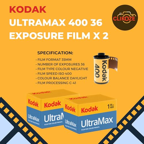 Kodak Ultramax 400 35mm Film Bundle - 36 EXP x2 and Photography Tips Card - Image 2