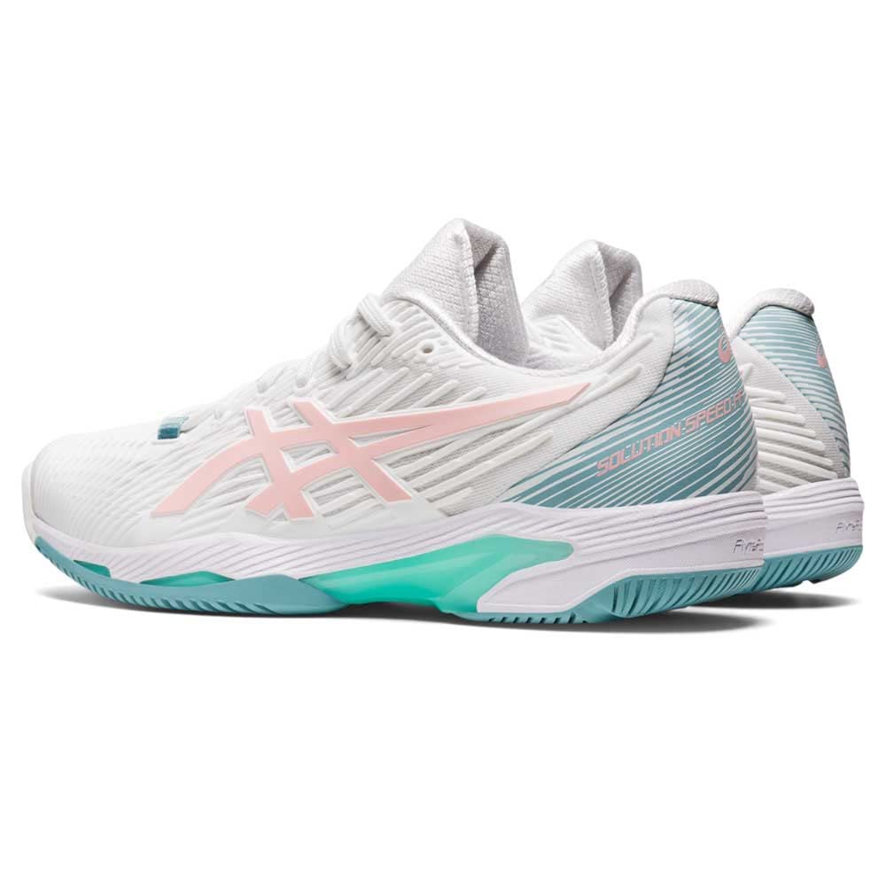 ASICS Donna Solution Speed FF 2 AC Scarpe da Tennis Scarpa per Tutte Le Superfici Bianco - Rosa