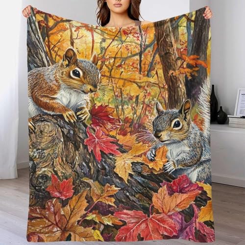 Couverture écureuil douce idée cadeau chaleureuse pour enfants
