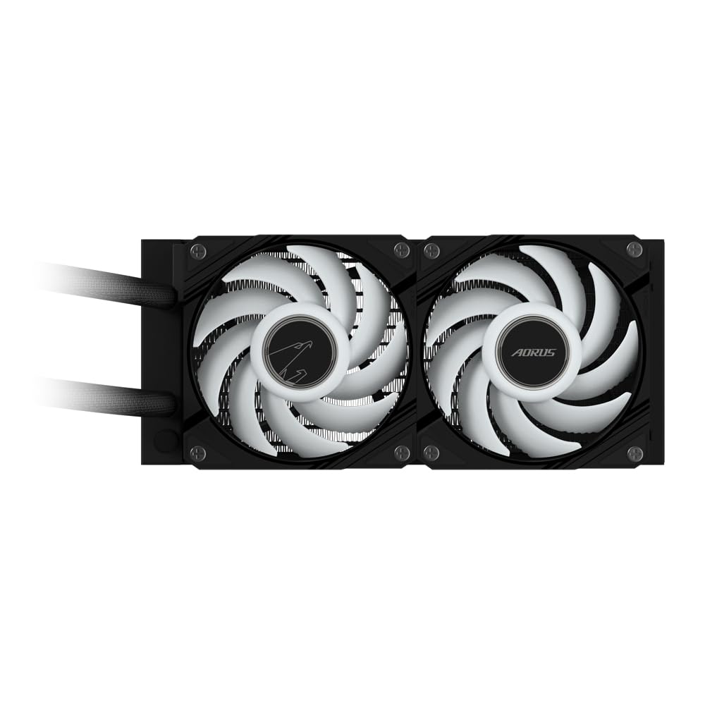 GIGABYTE AORUS WATERFORCE II 240 Refrigerador de CPU líquido AIO - 2X Ventiladores ARGB de 120 mm, Mecanismo de conexión Deslizante, Daisy-Chain, Compatible con Intel LGA 1851 y AMD AM5
